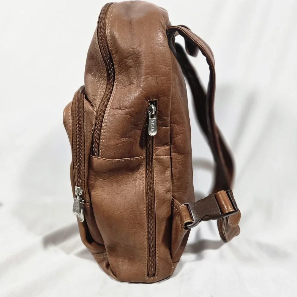 Piel Traditional Leather Backpack in Classic Brown